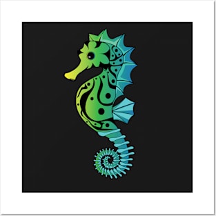 Vibrant Seahorse Posters and Art